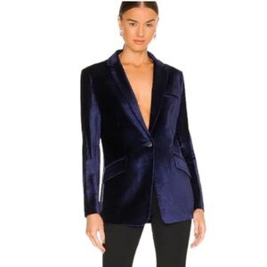 Rag & Bone Margot Velvet Blazer in Blue Size 6